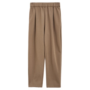 ltyp旅途原品  【限量四折】厚实保暖双面针织布纯色萝卜裤女春季