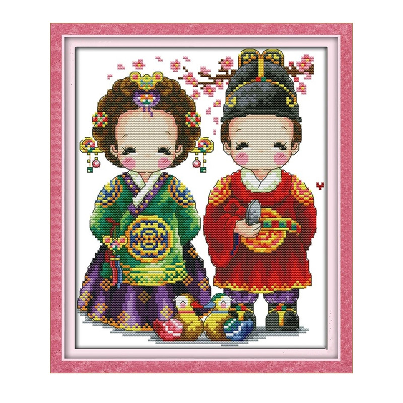 结婚十字绣百年好合韩式婚礼刺绣
