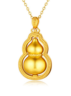 金至尊黄金葫芦吊坠时来运转旋转福禄吊坠女足金999520礼物送老婆