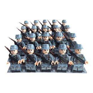 军事积木二战人仔八路美军德特种兵二战军事士兵人偶适用于乐高