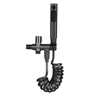 包安装马桶伴侣喷枪一进二出全铜妇洗器冲洗高压喷枪家用智能配件