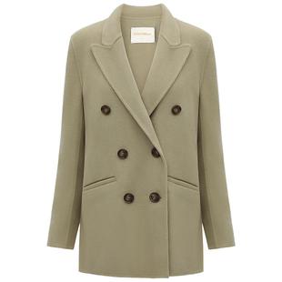 [底价清仓]COCOBELLA手工双面呢羊毛大衣静奢风西装毛呢外套WL65