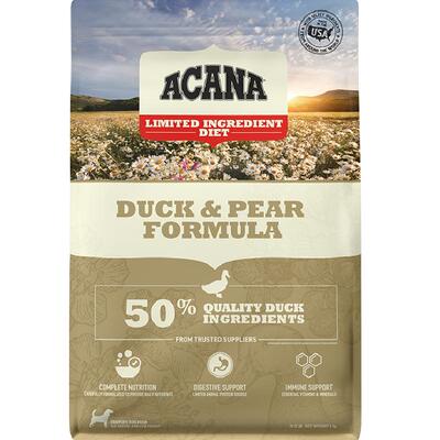 爱肯拿鸭肉梨低敏宠物狗粮6kg