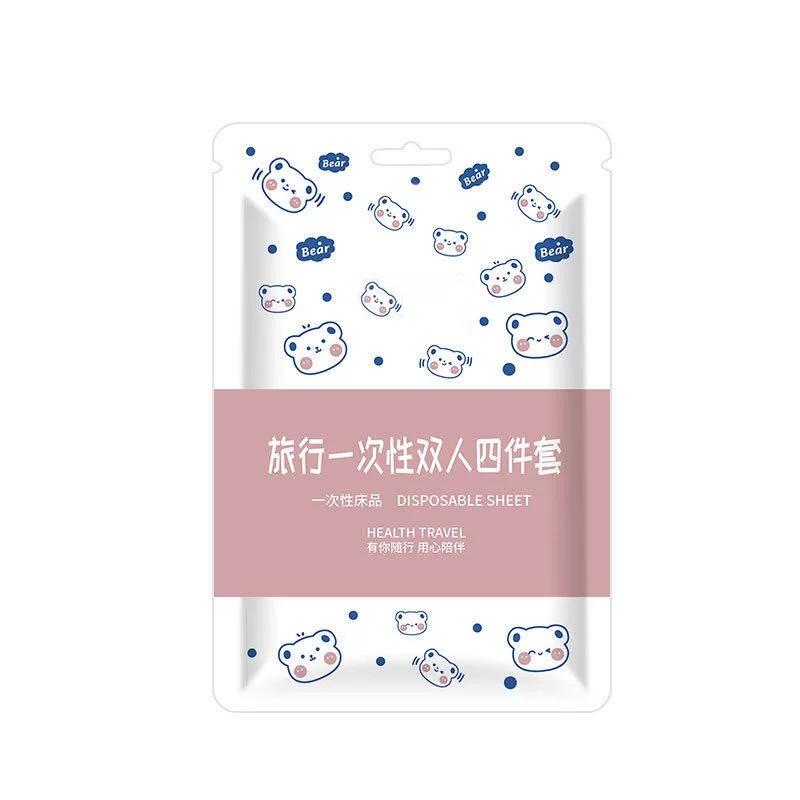 一次性床单四件套印花款独立包装