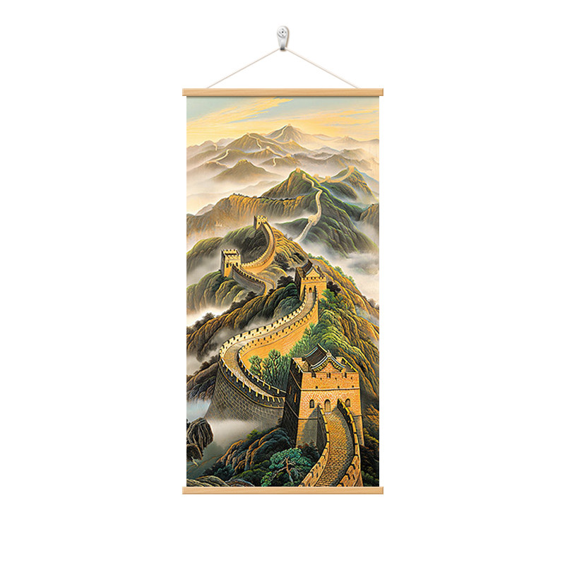 客厅玄关走廊挂画万里长城壁画