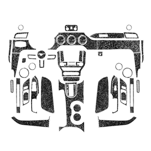 适用15-23款福特野马改装锻造碳纤维内饰Mustang黑色滴胶中控全套