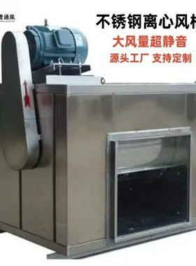供应DT柜式箱式消音送风 后倾式厨房抽油烟风机 HTFC排烟离心风机