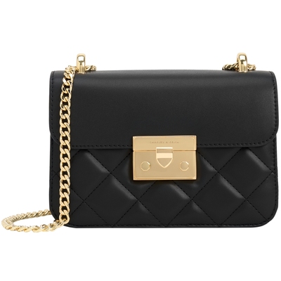 CHARLES&KEITH菱格链条小方包