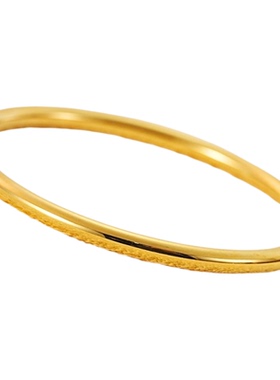 金包银亮面素圈手镯女实经典手镯子哑光亮面叠戴百搭手环款送女友