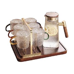 包邮格娜斯水杯套装耐高温玻璃杯子带把手茶杯水壶家庭喝水杯具