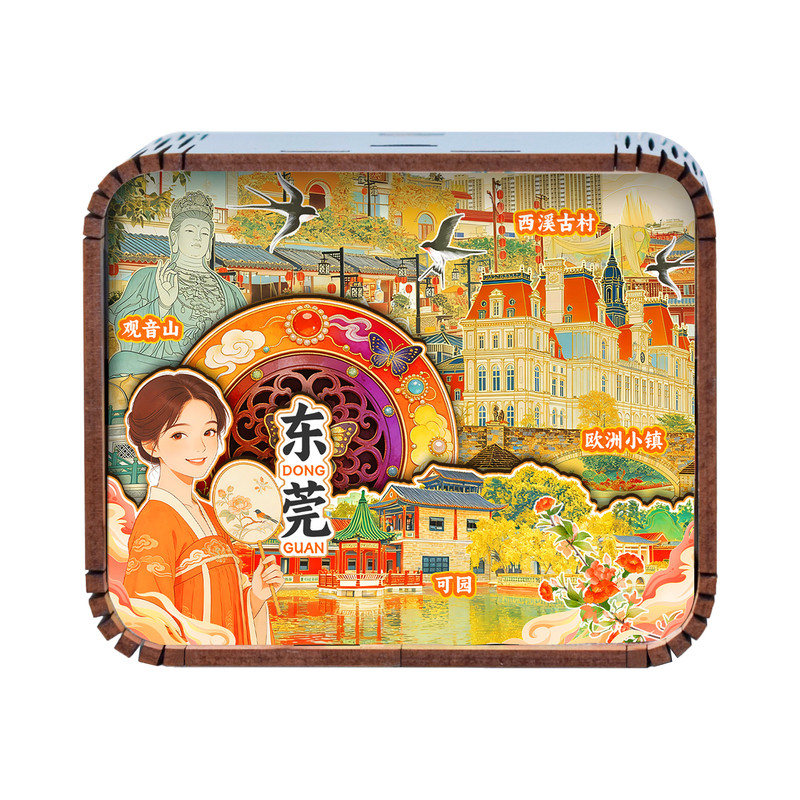八观音山手工木制音乐盒创意礼物