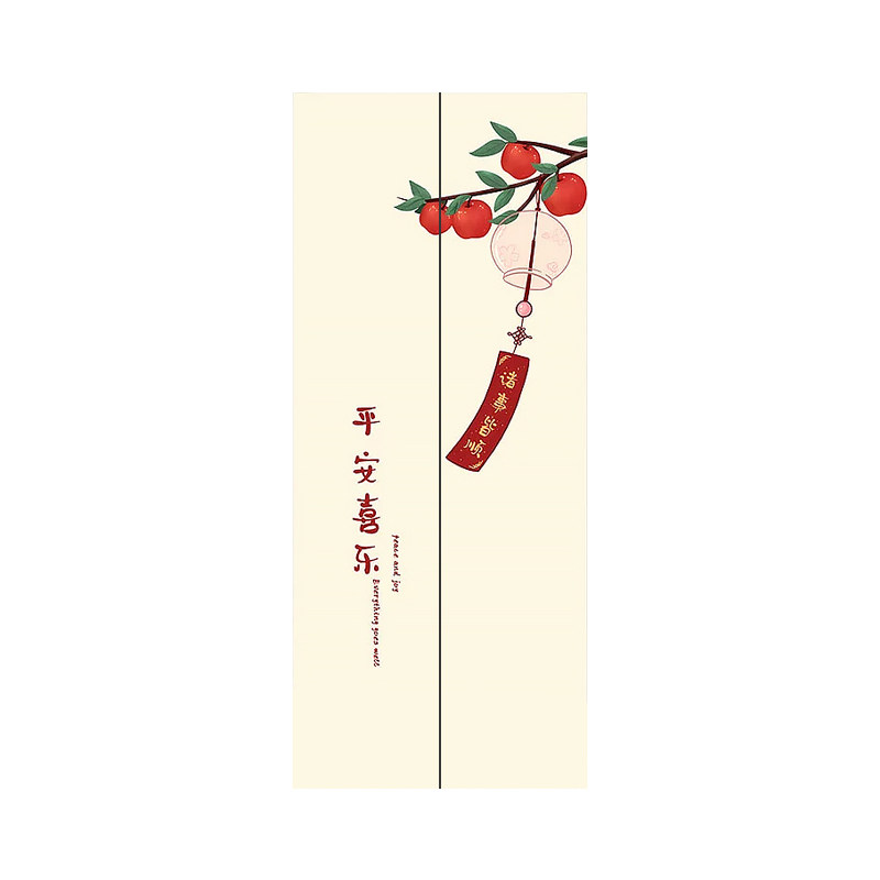 新中式入户电梯门贴纸装饰壁纸