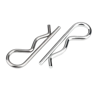 304不锈钢/镀锌B形销R型销弹性闭口开口销波浪销子卡销发夹锁插销