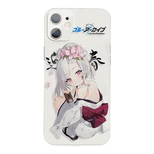 碧蓝档案睦月正月下蹲和服甜美苹果14手机壳二次元适用于11pro小米12OPPOa1米k50荣耀70iQOO14华为p50vivos15