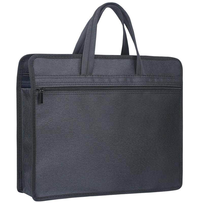 建腾A4手提文件袋帆布加厚资料袋会议商务办公文件包加大A3考务袋公文包会议事务包拉链定制