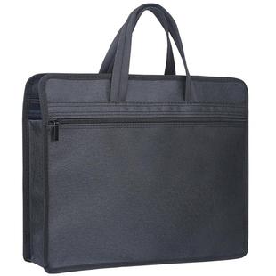 建腾A4手提文件袋帆布加厚资料袋会议商务办公文件包加大A3考务袋公文包会议事务包拉链定制