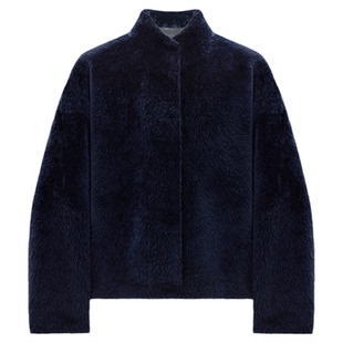 HONORE古月 进口限量 拉贡双面绒长短款 全羊毛皮毛一体外套