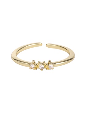 鱼头星星百搭开口可调节指环微镶感简约女生简约气质锆石尾戒正品