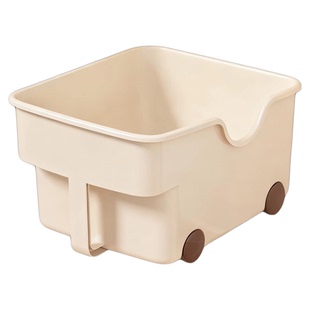 带滑轮橱柜收纳盒吊柜高处把手厨房储物盒置物架杂物整理箱储物筐