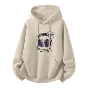 回力美式重磅卫衣男款春季青少年连帽上衣学生帽衫休闲宽松春秋装