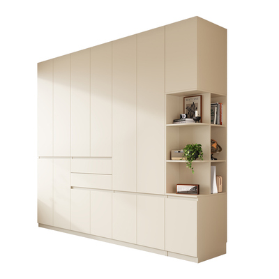 定制全橡木实木衣柜北欧奶油风卧室家用新款2024爆款大容量衣橱