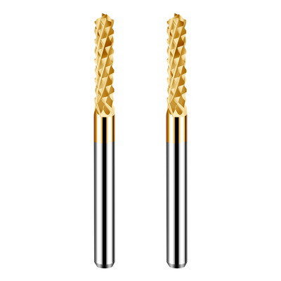 俊拓3.175钨钢TiN涂层纳米PCB铣刀锣刀电路板粗皮玉米铣刀立铣刀