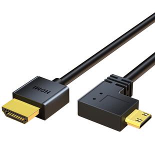minihdmi转hdmi线迷你小转大高清连接大小头适用佳能单反相机弯头