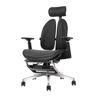 普格瑞司人体工学椅电脑椅护腰办公椅可趟可睡家用久坐舒适椅透气