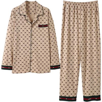男士纯棉大码家居服套装宽松