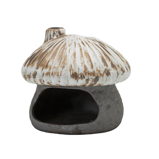 复古氛围感燃熏小壁炉圣木雪松线香薰炉陶瓷桌面明火取暖家用摆件