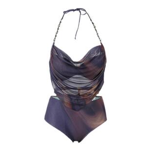 HERBERRY泳装小胸聚拢带钢托性感比基尼泡温泉海边度假分体游泳衣