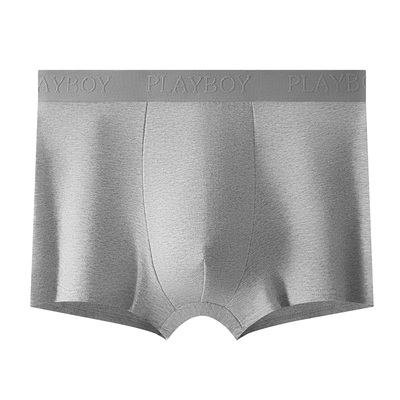 花花公子男士纯棉抗菌平角裤