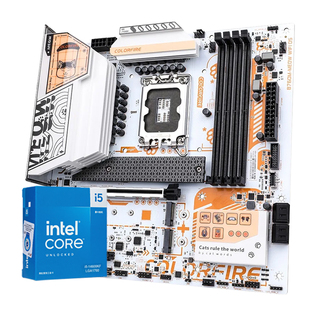 英特尔i5 14600KF盒装COLORFIRE橘猫B760M-MEOW WIFI主板CPU套装