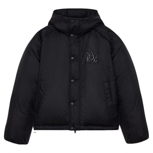 【新品】AMIRI 2026早春新品男士 3D LOGO拉链连帽羽绒外套
