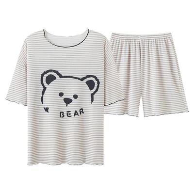 夏季短袖莫代尔睡衣冰丝家居服