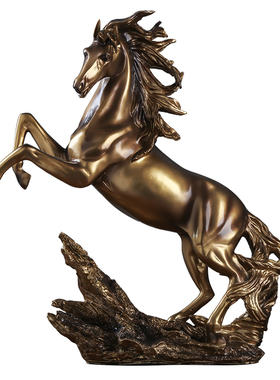 宏赫创意领导电视酒柜书房装饰品书架桌面树脂家居骏马摆件装饰