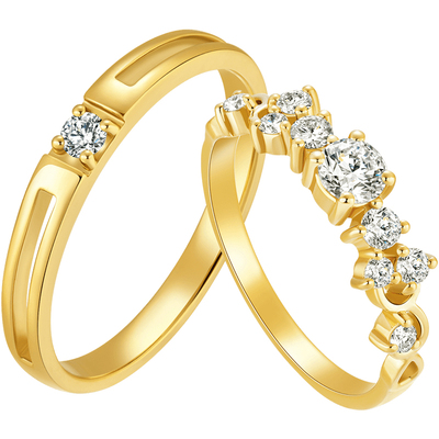 TSING轻珠宝为爱加冕黄金对戒