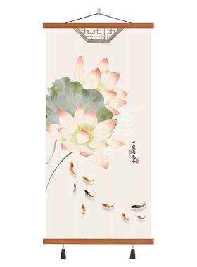 玄关新中式一件定制艺术装饰画