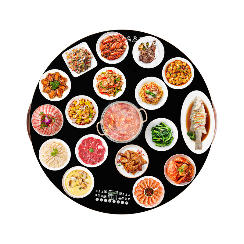 弗雷得电磁炉大功率暖菜板家用多功能带火锅转盘饭菜保温加热神器