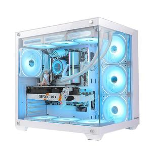 航嘉S980龙卷风全景版海景箱台式电脑主机箱无立柱白/黑色360水冷