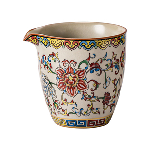 瓷牌茗米黄汝窑陶瓷公道杯茶漏组合匀茶杯茶叶过滤器家用茶道配件