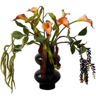 ladylike 豆荚小众假花仿真绿植干花花束 马蹄莲商陆花艺客厅摆设