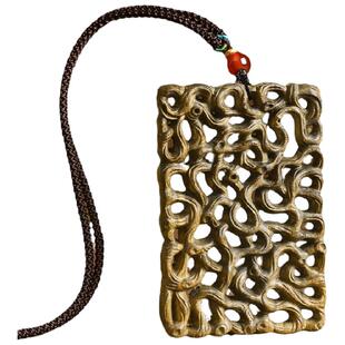 绿檀木路路通手把件吊坠挂件事事顺利路路畅通四通八达随身佩戴