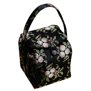 桃纹布艺织锦收纳包旅行便携手提茶艺包盖碗茶壶茶杯收纳袋茶事包