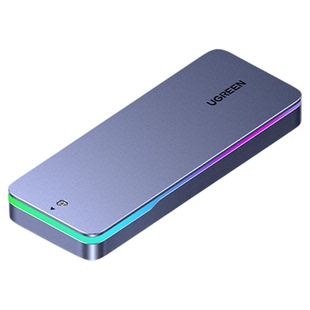 绿联m.2固态硬盘盒子nvme/sata协议10gbps/20gbps移动外接盒m2RGB