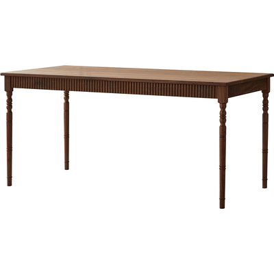 黑胡桃木餐桌法式中古风