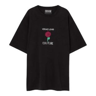 【季末优惠】VERSACE JEANS COUTURE 男士Roses Logo T恤