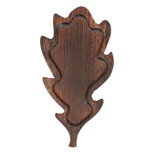 日式树叶形整木托盘实木点心零食果盘创意干泡茶盘茶馆家用木盘