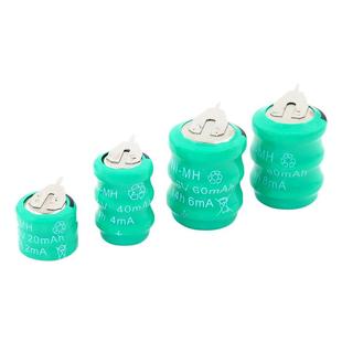 原装可充电纽扣电池NI-MH 3.6V 80 60 40 20MAH镍氢带脚扣式电子