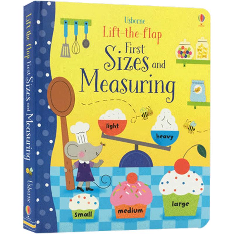 Usborne 原版英文 Lift-the-Flap Sizes and Measuring 长度概念启蒙儿童学量度尺寸翻翻书立体书亲子读物科普启蒙早教书3岁+